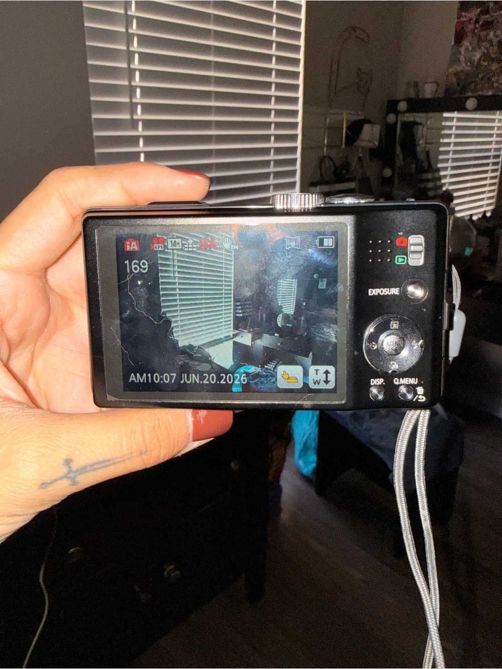 Panasonic Lumix DMC-ZS10 Black Compact Point-and-Shoot Camera with Wrist Strap